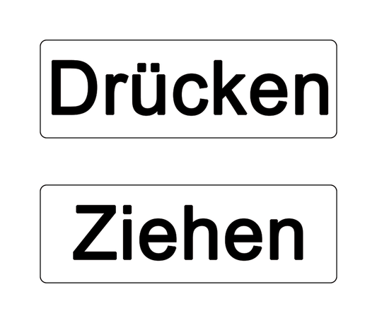 20x Drücken/Ziehen-Sticker