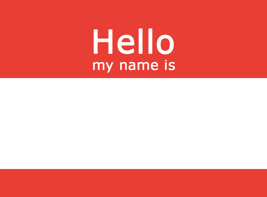 20x Hello my name is-Sticker