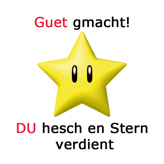20x Stern gut gemacht-Sticker